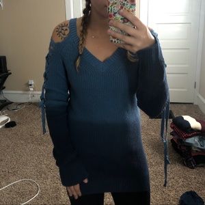 Cold Shoulder Knit Sweater